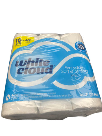 White Cloud Premium Bath Tissue (18 roll) - Papaya Express